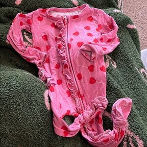 B30 Little Pajama Co Bamboo Ruffle Footie— See all photos